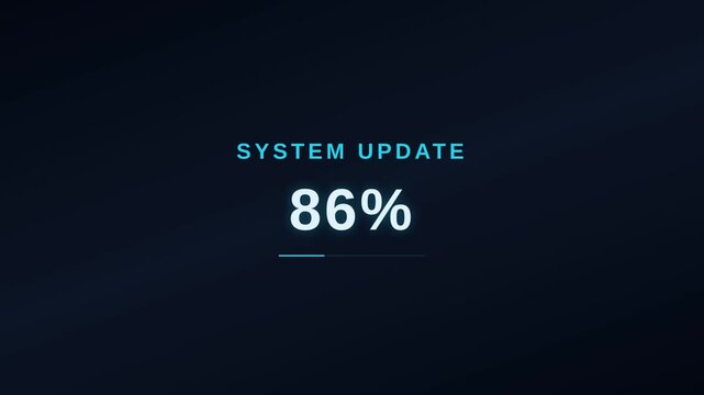 Motion System Update Progress Video Showing Loading Screen with Percentage Indicators.
