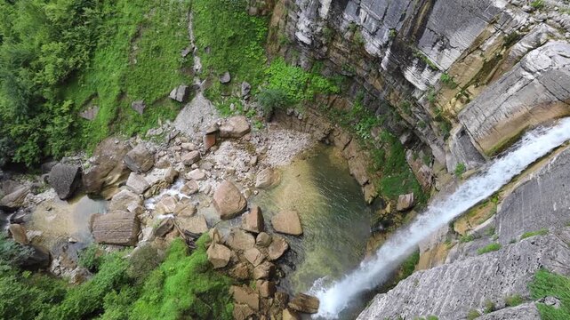 Beautiful scenery of Okatse Canyon in Georgia