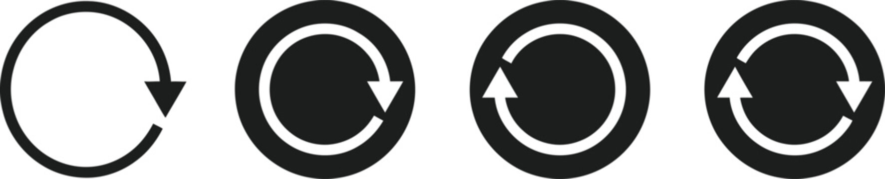 Four sequential steps of a circular process illustrated with arrows demonstrating progression and ongoing continuous development ideas