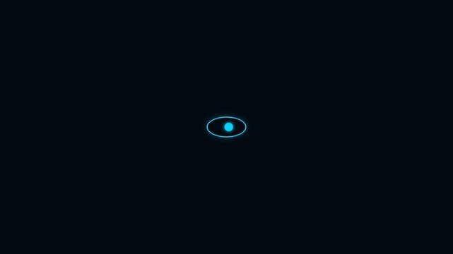 Futuristic Motion of Blue Circular Light in Dark Environment for Technology Concept.