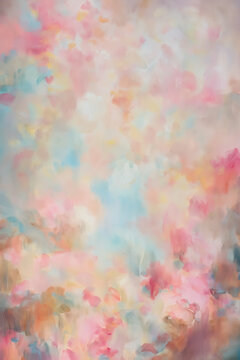Abstract pastel background with soft brushstrokes creating a dreamy, ethereal texture. Ideal for backgrounds and concepts
