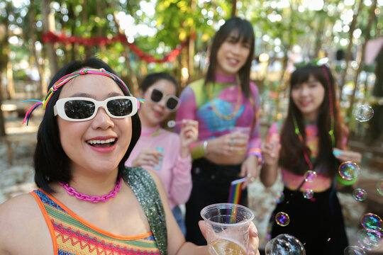 happy LGBT community parade enjoy fun at festival