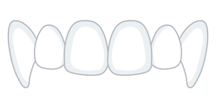 WebCartoon vampire fangs sharp dracula teeth monster halloween dental canine incisors illustration