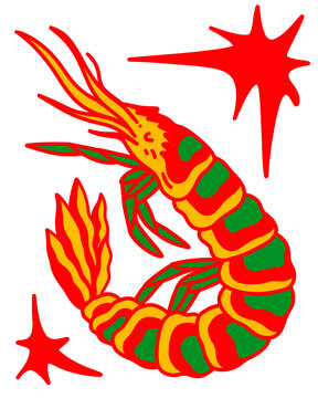 vector illustration of a lobster
