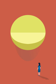 Business growth and goal. Symbol of movement, leadership, vision, strategy. Minimal design eps10 illustration
