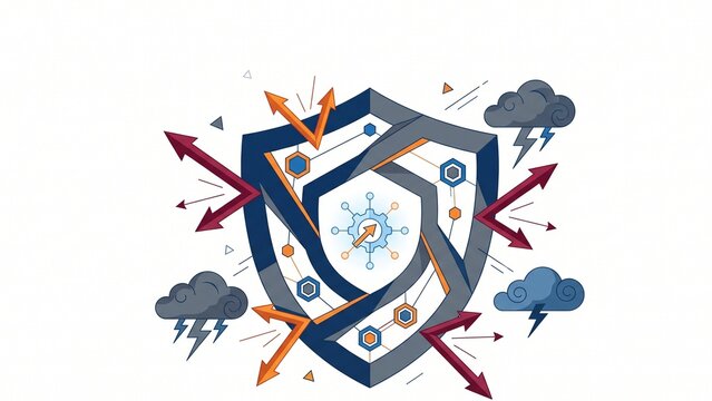 Supply Chain Risk Management and Contingency Planning Flat Vector Illustration