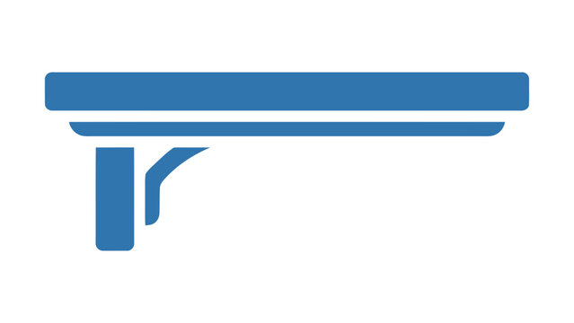 Blue Diving Board Vector Icon