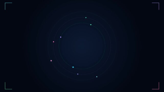 Motion of Star Constellations in Night Sky with Moving Stars and Celestial Motion.