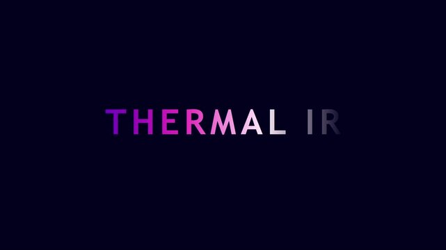 Thermal ir infrared imaging technology concept title animation for scientific and industrial data visualization 4k