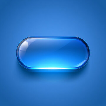 Glossy blue glass square buttons