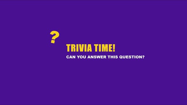 Trivia time can you answer this question animated text for quiz and interactive educational animation 4k