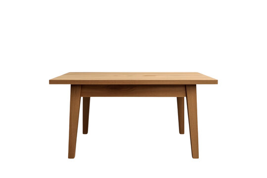 Minimal rectangular wooden dining table