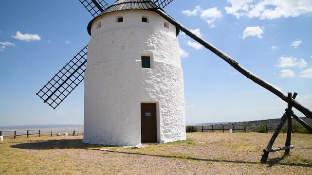 Ancient Windmill in Ojos Negros, Teruel &ndash; Historic Spanish Architecture and Cultural Heritage