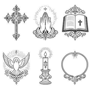 Religious, Inspired, Icons, item, symble