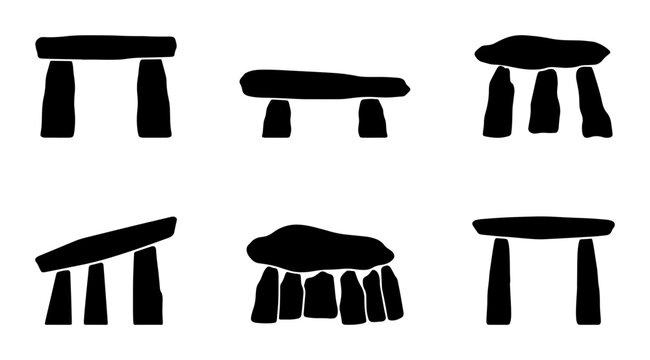 Ancient Megalithic Structures, Stone Monuments, Prehistoric Dolmens, Neolithic Tombs, Primitive Architecture, Historical Landmarks, Archaic Stone Formations