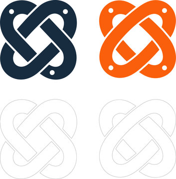 Interlocking Letter S Logo Design, Modern Corporate Identity Symbol, Vector Graphic Illustration. Brand Mark, Business Icon, Logo Template.