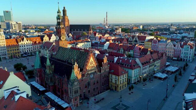 The Market Square in Wroclaw, Lower Silesian Voivodeship, Poland