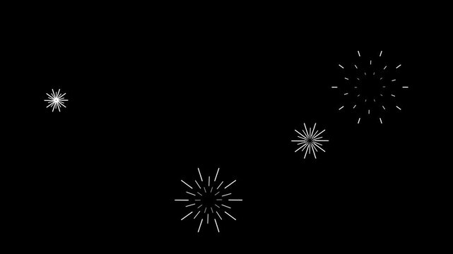 Circle burst, Glowing circle burst fireworks explosion animation, transparent black screen firework effect. vector explosions motion effects, blast with shiny pop-up explosion 4k  animation.