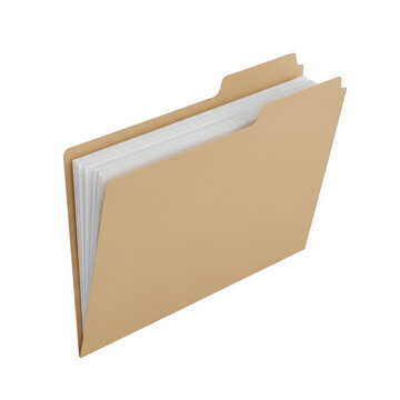 Simple beige folder icon with open tab