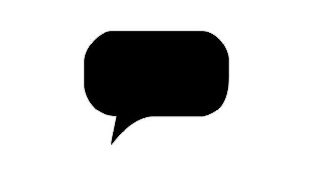 Online bubble chat messages Green Screen chroma key, pop up chat box, Text box, Animation Speech Bubble Alpha channel. motion graphic of message box cartoon concept.