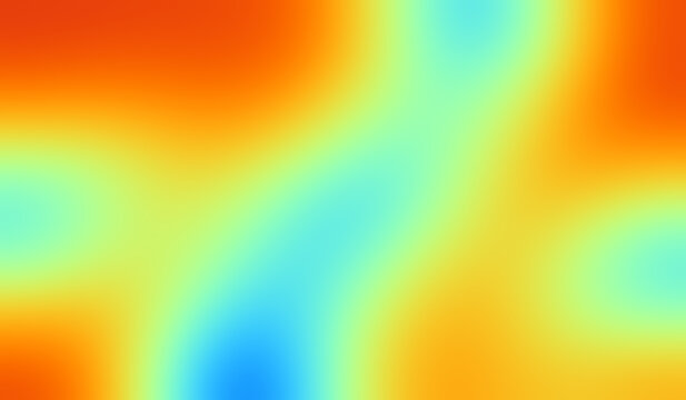 Abstract Thermal Gradient Mesh Background, Vibrant Orange Cyan Heatmap Light Blur Backdrop