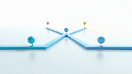 Obraz premium Decision Divergence Visual for Business Strategy and Planning
