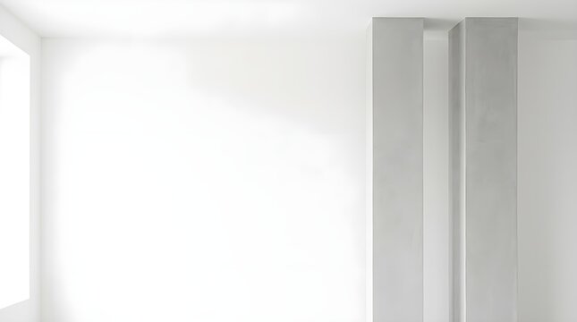 Three empty clear glass test tubes standing upright on white background for laboratory experiments