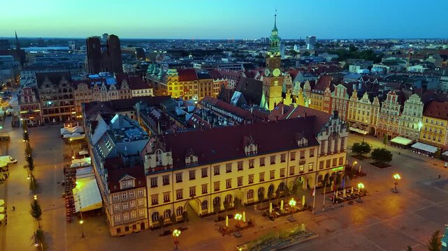 The Market Square in Wroclaw, Lower Silesian Voivodeship, Poland