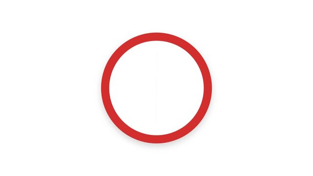 No Food Drink Icon Slide Slash Lock Warning Sign 4K Animation | Seamless Loop