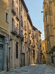 Naklejka premium narrow street in Segovia, Spain