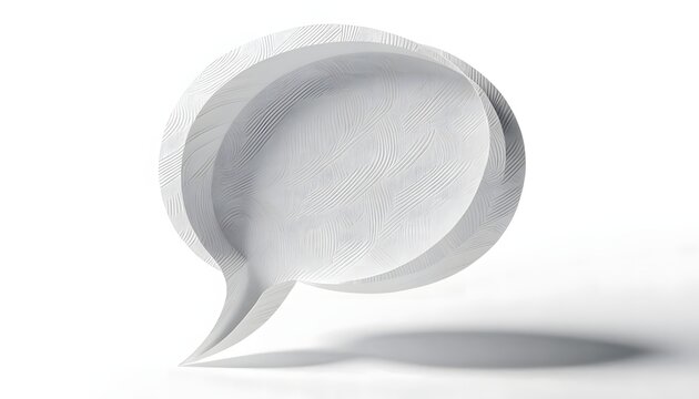 Clean empty modern speech bubble on white.