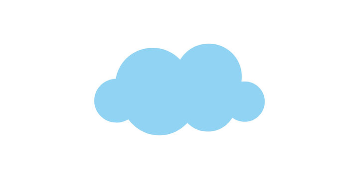 Light blue cloud shape illustration for weather apps and storage concepts.