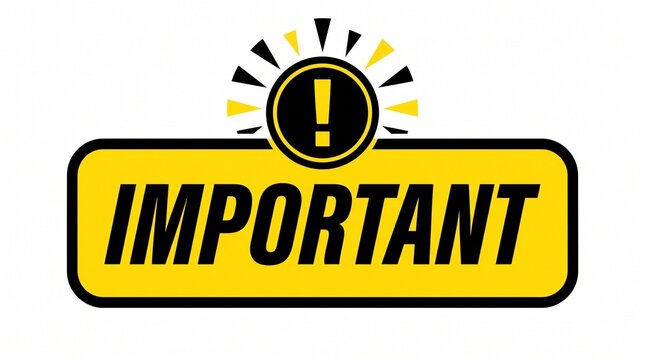 Important sign with exclamation mark icon