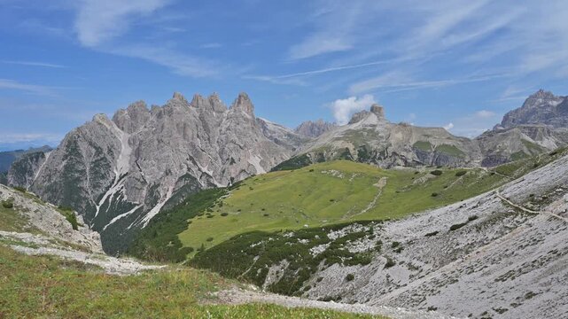 Trail around Tre Cime di Lavaredo - Dolomites, Alps, Italy
