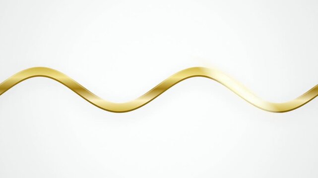 A golden metallic ribbon undulates in a seamless loop
