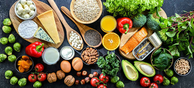 Food products recommended for osteoporosis and healthy bones