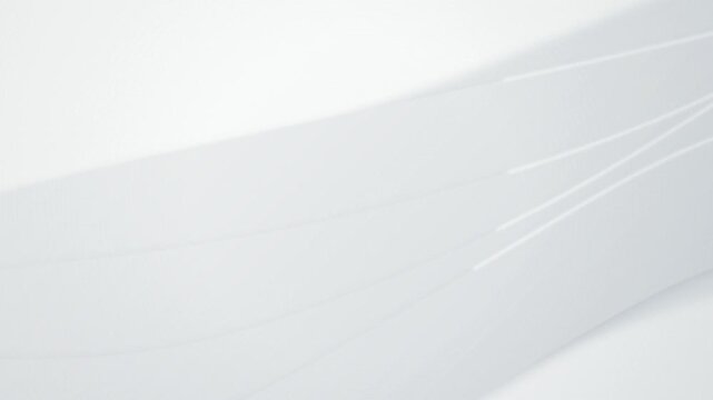 Glowing white lines drift over curved paper sheets in a seamless loop