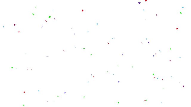 Super slow motion of flying coloured confetti isolated on Transparent alpha background, multicolor gold confetti Perfect For Compositing Into Your cgi Scene. 4K ProRes 4444