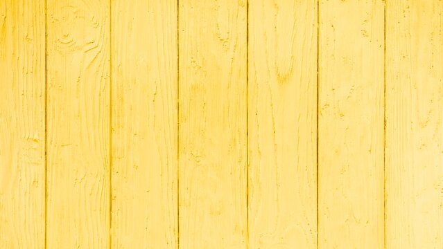 Yellow vertical wood plank surface texture background pattern
