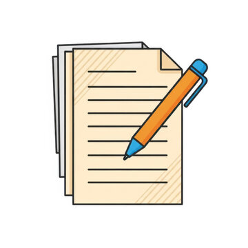 Pencil editing document with clipboard icon