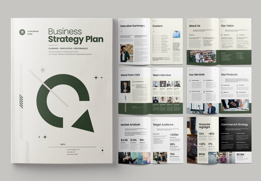 Minimal Business Plan Brochure Layout