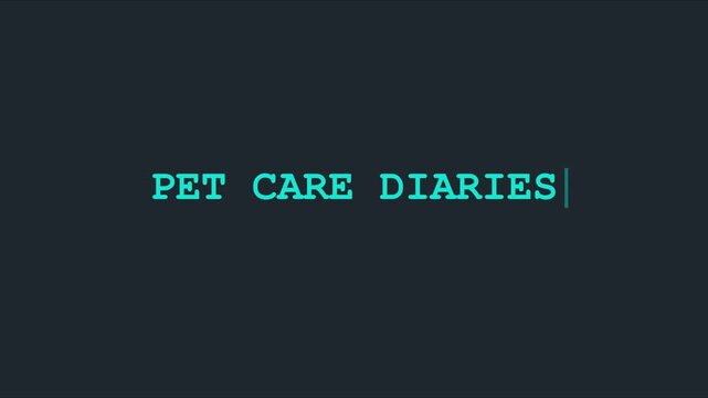 Pet care diaries title card animation for veterinary and animal welfare 4k veterinary clinic pet health