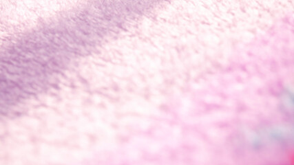 Soft pink fleece texture background with warm light and pastel shadows. Abstract texture background of blurred fabric and sunshine. Summer, fluffy, close-up, cozy, aesthetic, cozy concept for design,  © Chengraphy
