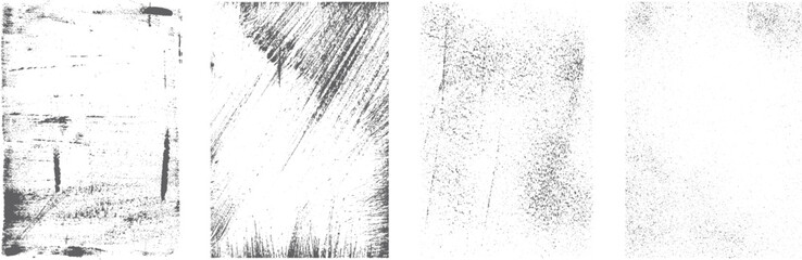 Obraz premium Set of isolated scratch texture overlays featuring weathered metallic marks and deep abrasive lines for creating realistic industrial damage effects on dark digital photo designs.