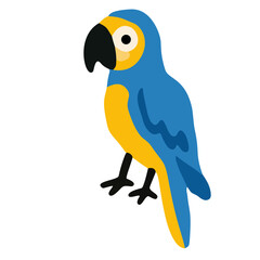 Fototapeta premium Blue-and-Gold Macaw (Arara-canindé) Icon