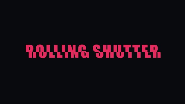 Rolling shutter effect visual demonstration: digital camera sensor distortion and motion artifacts for and videography education animation 4k