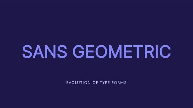 Serif flourish and sans geometric: evolution of type forms typography motion presentation animation 4k
