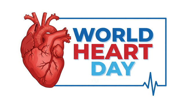 Celebrating world heart day raising awareness about cardiovascular health prevention and the importance of a heart healthy lifestyle for a brighter future