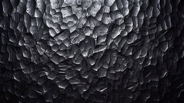 Dark Textured Glass Surface with Relief Pattern Background