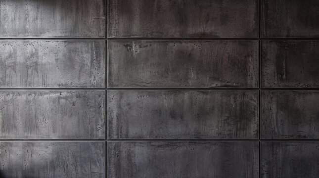 Dark Concrete Wall Panels Texture for Architectural Background